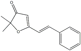 2,2-Dimethyl-5-[(E)-2-phenylethenyl]furan-3(2H)-one 结构式