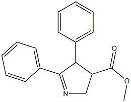 2,3-Diphenyl-4,5-dihydro-3H-pyrrole-4-carboxylic acid methyl ester 结构式