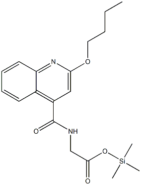 N-(2-Butoxyquinolin-4-ylcarbonyl)glycine trimethylsilyl ester 结构式