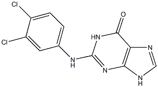 2-(3,4-Dichlorophenylamino)-9H-purin-6(1H)-one 结构式