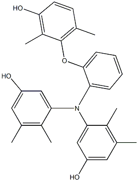 N,N-Bis(5-hydroxy-2,3-dimethylphenyl)-2-(3-hydroxy-2,6-dimethylphenoxy)benzenamine 结构式