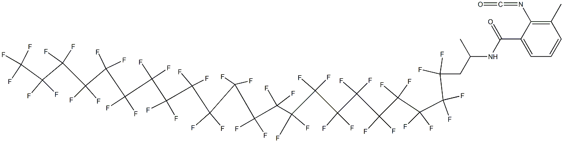 2-Isocyanato-3-methyl-N-[2-(pentatetracontafluorodocosyl)-1-methylethyl]benzamide 结构式