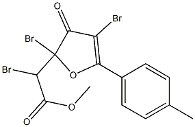 2-Bromo-2-[bromo(methoxycarbonyl)methyl]-4-bromo-5-(4-methylphenyl)furan-3(2H)-one 结构式