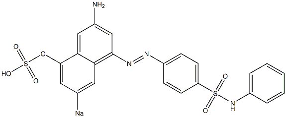 4-[(2-Amino-8-hydroxy-6-sodiosulfo-4-naphtyl)azo]-N-phenylbenzenesulfonamide 结构式