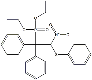 1,1-Diphenyl-2-(phenylthio)-2-nitroethylphosphonic acid diethyl ester 结构式