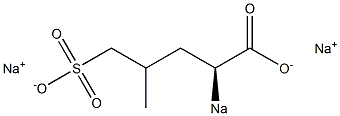 [S,(+)]-4-Methyl-2-sodiosulfovaleric acid sodium salt 结构式
