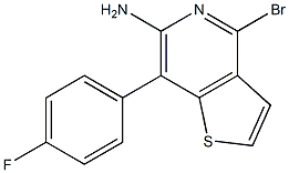 6-Amino-4-bromo-7-(4-fluorophenyl)thieno[3,2-c]pyridine 结构式