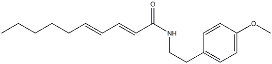 (2E,4E)-N-(4-Methoxyphenethyl)-2,4-decadienamide 结构式