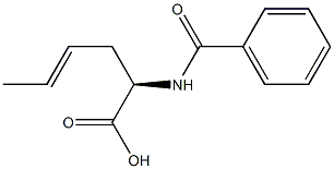 [R,(-)]-2-(Benzoylamino)-4-hexenoic acid 结构式