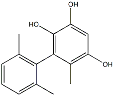 6-(2,6-Dimethylphenyl)-5-methylbenzene-1,2,4-triol 结构式