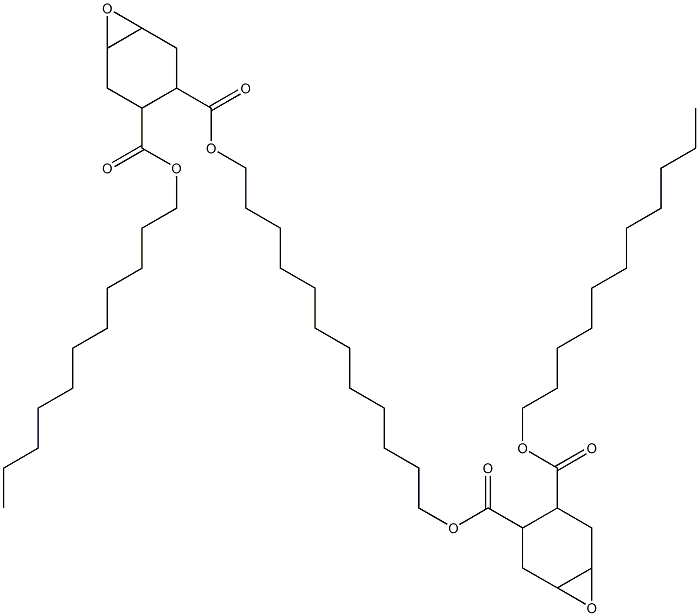Bis[2-(undecyloxycarbonyl)-4,5-epoxy-1-cyclohexanecarboxylic acid]1,12-dodecanediyl ester 结构式