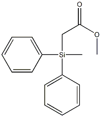 [Diphenyl(methyl)silyl]acetic acid methyl ester 结构式