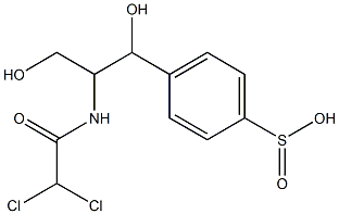 p-[2-[(Dichloroacetyl)amino]-1,3-dihydroxypropyl]benzenesulfinic acid 结构式