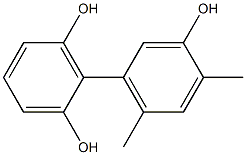 4',6'-Dimethyl-1,1'-biphenyl-2,3',6-triol 结构式