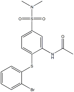 N-[2-(2-Bromophenylthio)-5-dimethylaminosulfonylphenyl]acetamide 结构式