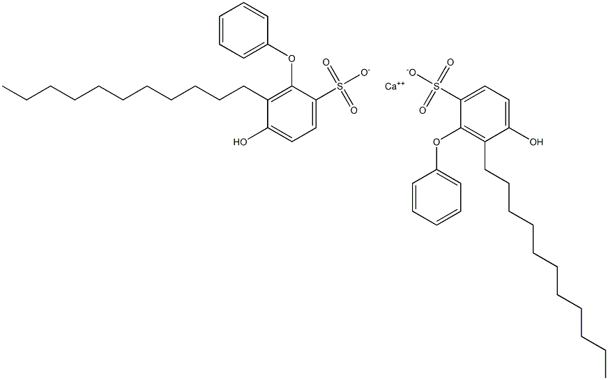 Bis(5-hydroxy-6-undecyl[oxybisbenzene]-2-sulfonic acid)calcium salt 结构式