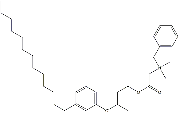 N,N-Dimethyl-N-benzyl-N-[[[3-(3-tridecylphenyloxy)butyl]oxycarbonyl]methyl]aminium 结构式