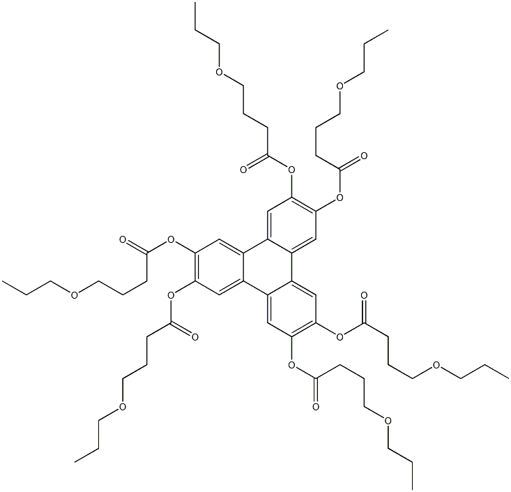 Triphenylene-2,3,6,7,10,11-hexol hexakis(4-propoxybutanoate) 结构式