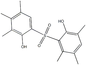 2,2'-Dihydroxy-3,3',4,5,5',6'-hexamethyl[sulfonylbisbenzene] 结构式