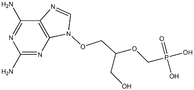 9-[2-(Phosphonomethoxy)-3-hydroxypropoxy]-2-amino-6-amino-9H-purine 结构式