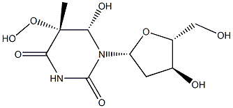 (5R,6S)-5,6-Dihydro-5-hydroperoxy-6-hydroxythymidine 结构式