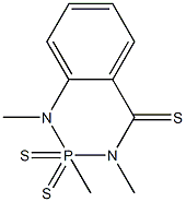 1,2-Dihydro-1,2,3-trimethyl-1,3,2-benzodiazaphosphorine-4(3H)-thione 2,2-disulfide 结构式