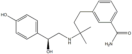 3-[3-[[(S)-2-(4-Hydroxyphenyl)-2-hydroxyethyl]amino]-3-methylbutyl]benzamide 结构式