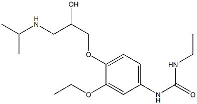 1-Ethyl-3-[3-ethoxy-4-[2-hydroxy-3-[isopropylamino]propoxy]phenyl]urea 结构式