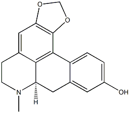 [7aR,(-)]-6,7,7a,8-Tetrahydro-7-methyl-5H-benzo[g]-1,3-benzodioxolo[6,5,4-de]quinoline-10-ol 结构式