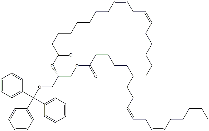 [S,(+)]-1-O,2-O-Dilinoleoyl-3-O-trityl-L-glycerol 结构式