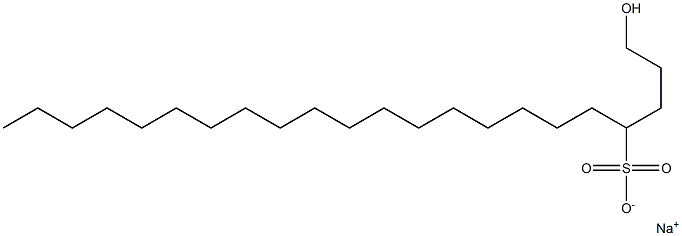 1-Hydroxydocosane-4-sulfonic acid sodium salt 结构式