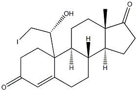 10-[(R)-2-Iodo-1-hydroxyethyl]estr-4-ene-3,17-dione 结构式