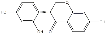 (3R)-2,3-Dihydro-7-hydroxy-3-(2,4-dihydroxyphenyl)-4H-1-benzopyran-4-one 结构式