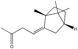 4-[(1R,4R)-Bornan-6-ylidene]butan-2-one 结构式