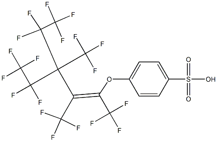 4-[[4,4,5,5,5-Pentafluoro-3-(pentafluoroethyl)-1,2,3-tris(trifluoromethyl)-1-pentenyl]oxy]benzenesulfonic acid 结构式