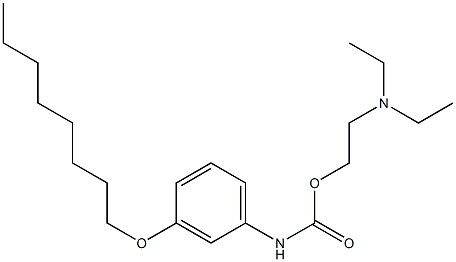 3-(Octyloxy)phenylcarbamic acid 2-(diethylamino)ethyl ester 结构式
