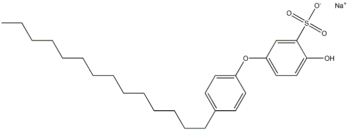 4-Hydroxy-4'-tetradecyl[oxybisbenzene]-3-sulfonic acid sodium salt 结构式