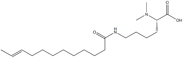 N6-(10-Dodecenoyl)-N2,N2-dimethyllysine 结构式