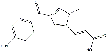 (E)-3-[1-Methyl-4-[4-aminobenzoyl]-1H-pyrrol-2-yl]acrylic acid 结构式