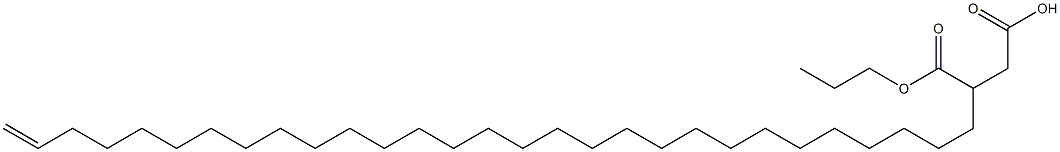 3-(28-Nonacosenyl)succinic acid 1-hydrogen 4-propyl ester 结构式