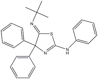 2-(Phenylamino)-5-(tert-butylimino)-4,4-diphenyl-2-thiazoline 结构式