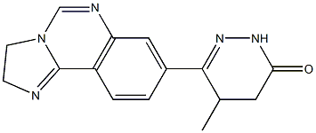 4,5-Dihydro-5-methyl-6-[[2,3-dihydroimidazo[1,2-c]quinazolin]-8-yl]pyridazin-3(2H)-one 结构式