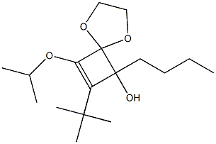 8-Isopropyloxy-6-butyl-7-tert-butyl-1,4-dioxaspiro[4.3]oct-7-en-6-ol 结构式