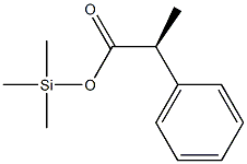 (S)-2-Phenylpropionic acid trimethylsilyl ester 结构式