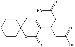 Diacetic acid (4-oxo-1,5-dioxaspiro[5.5]undec-2-en-3-yl)methylene ester 结构式