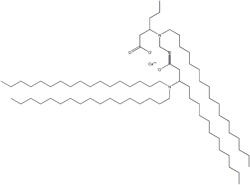 Bis[3-(diheptadecylamino)hexanoic acid]calcium salt 结构式