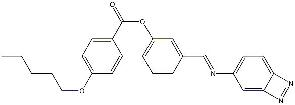 4-(Pentyloxy)benzoic acid 3-[(azobenzen-4-yl)iminomethyl]phenyl ester 结构式