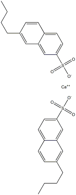 Bis(7-butyl-2-naphthalenesulfonic acid)calcium salt 结构式