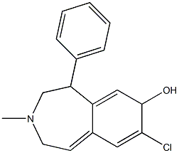 8-Chloro-2,3,4,5-tetrahydro-3-methyl-5-phenyl-7H-3-benzazepin-7-ol 结构式