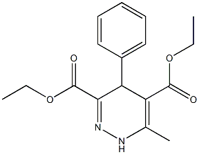 6-Methyl-4-phenyl-1,4-dihydropyridazine-3,5-dicarboxylic acid diethyl ester 结构式